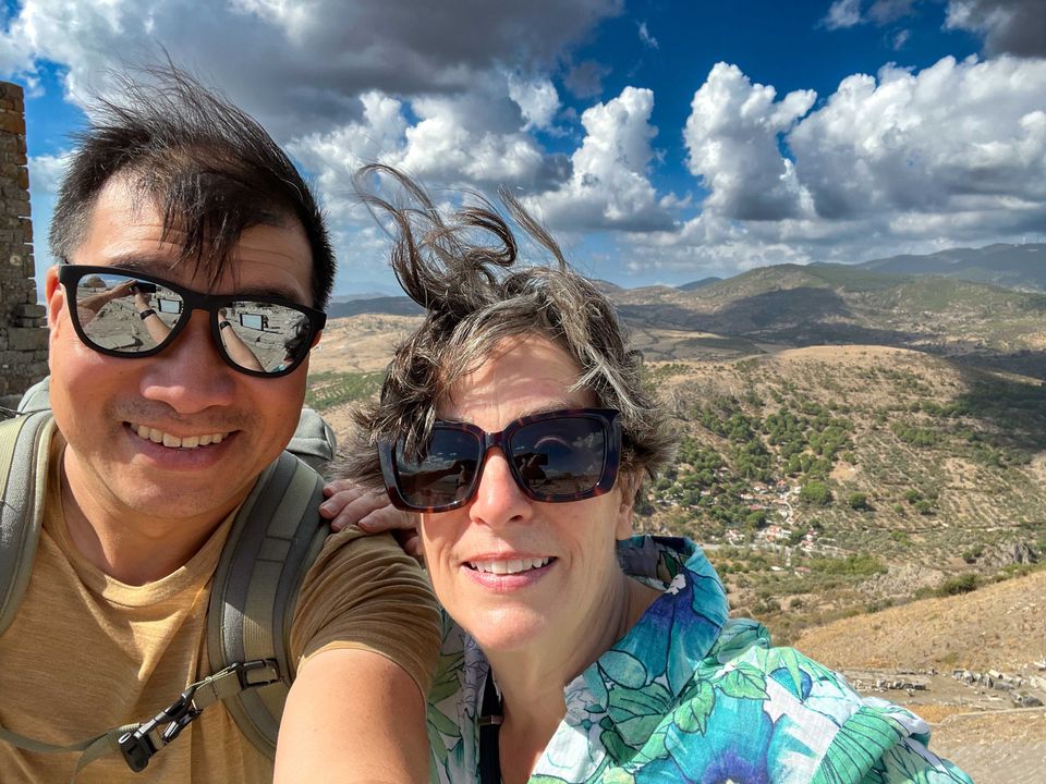 Roy and Maureen in Pergamon, Turkey